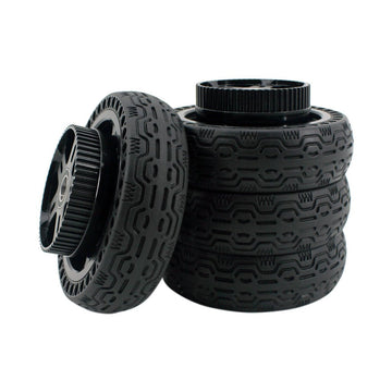 All Terrain Wheels Airless Tire (6.5Inch 4 Pcs of 1 Sets)